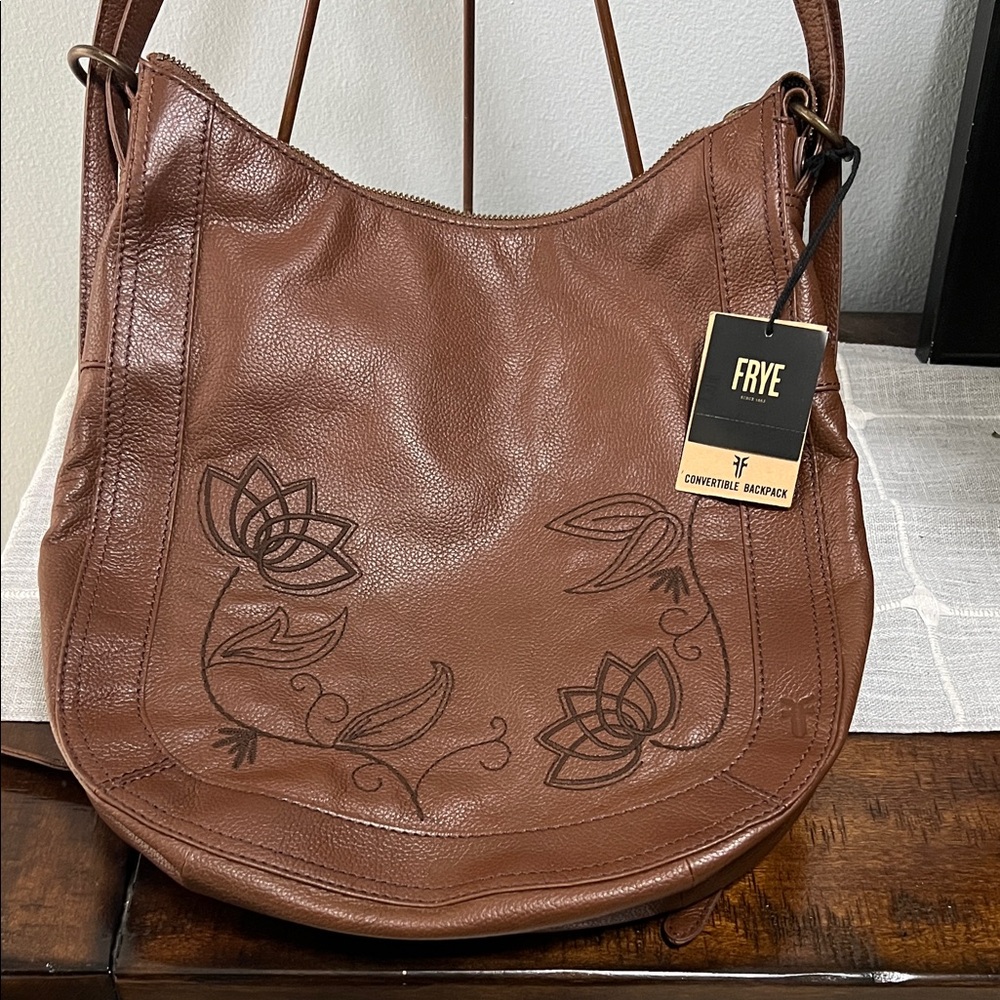 Frye Azariah Coho Convertible Backpack Cognac